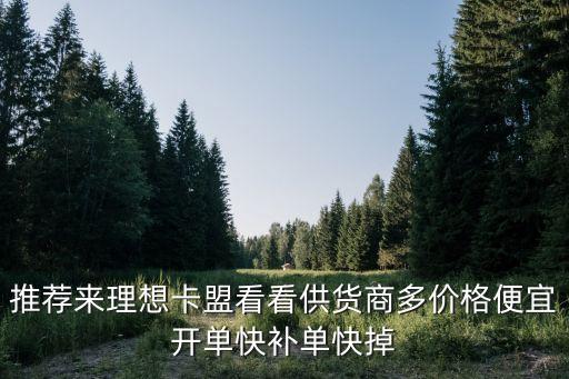 推薦來理想卡盟看看供貨商多價(jià)格便宜開單快補(bǔ)單快掉