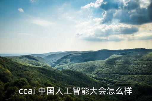 ccai 中國人工智能大會怎么樣
