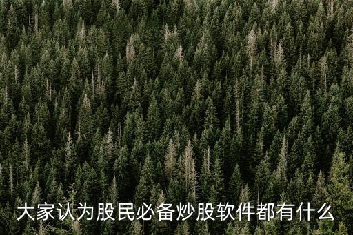 炒股必備軟件，大家認為股民必備炒股軟件都有什么
