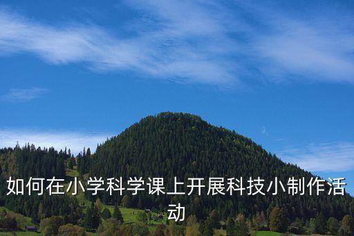 科技小制作教案反思，暑假活動科技小制作