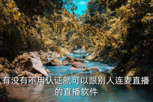 直播黑科技軟件，有沒有不用認(rèn)證就可以跟別人連麥直播的直播軟件