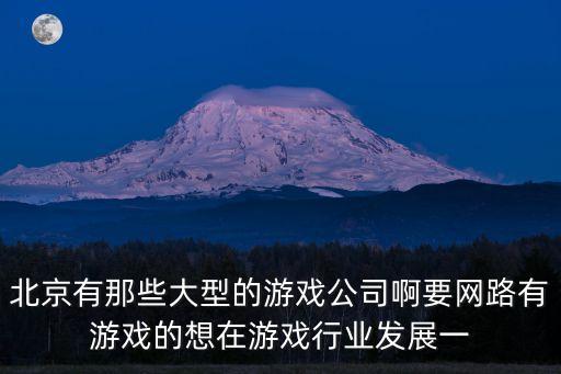 北京有那些大型的游戲公司啊要網(wǎng)路有游戲的想在游戲行業(yè)發(fā)展一