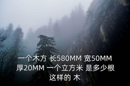一個木方 長580MM 寬50MM 厚20MM 一個立方米 是多少根這樣的 木