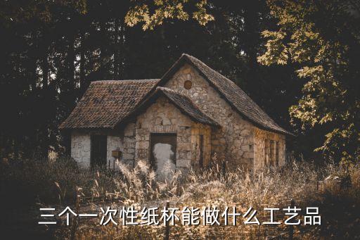 三個一次性紙杯能做什么工藝品