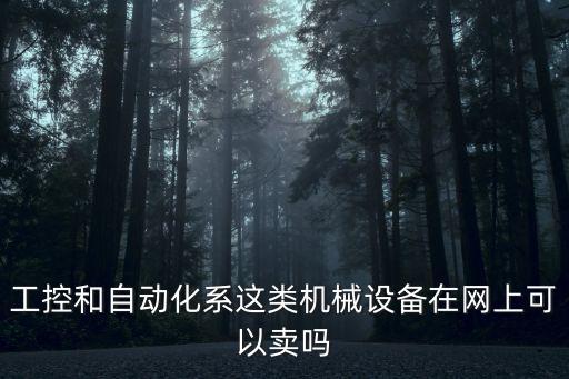 工控和自動(dòng)化系這類機(jī)械設(shè)備在網(wǎng)上可以賣嗎