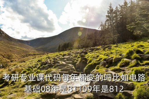 考研專業(yè)課代碼每年都變的嗎比如電路基礎(chǔ)08年是81109年是812