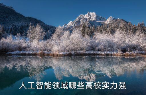 人工智能領域哪些高校實力強