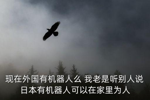 現(xiàn)在外國(guó)有機(jī)器人么 我老是聽(tīng)別人說(shuō)日本有機(jī)器人可以在家里為人