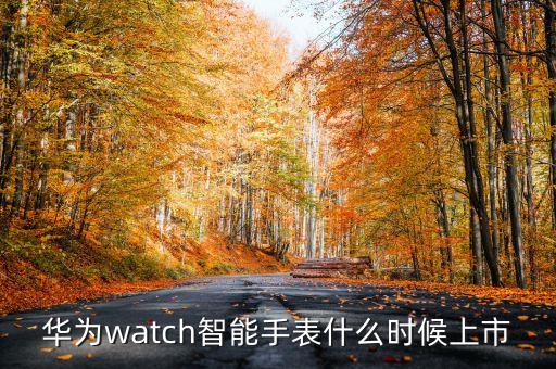 華為watch智能手表什么時候上市