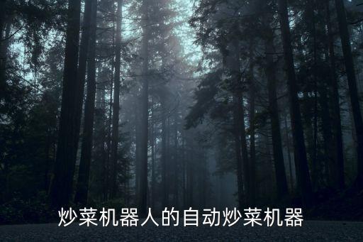 炒菜機(jī)器人的自動炒菜機(jī)器