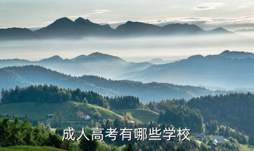 成人高考有哪些學(xué)校