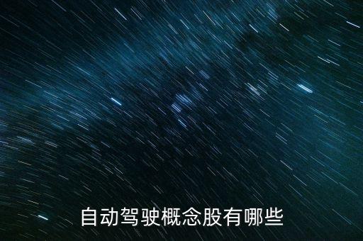 自動(dòng)駕駛概念股有哪些