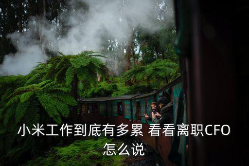 小米工作到底有多累 看看離職CFO怎么說
