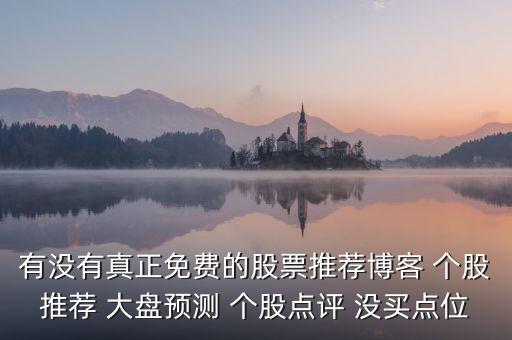 有沒有真正免費(fèi)的股票推薦博客 個(gè)股推薦 大盤預(yù)測 個(gè)股點(diǎn)評 沒買點(diǎn)位
