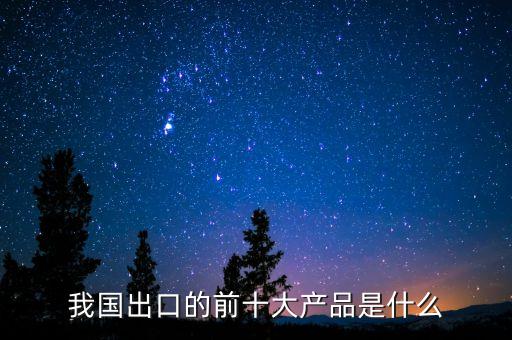 我國出口的前十大產(chǎn)品是什么