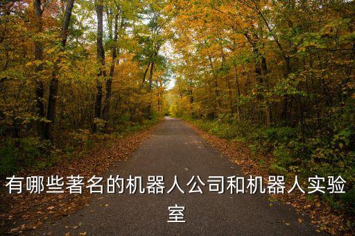 有哪些著名的機(jī)器人公司和機(jī)器人實(shí)驗(yàn)室