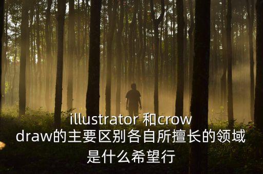 illustrator 和crowdraw的主要區(qū)別各自所擅長(zhǎng)的領(lǐng)域是什么希望行