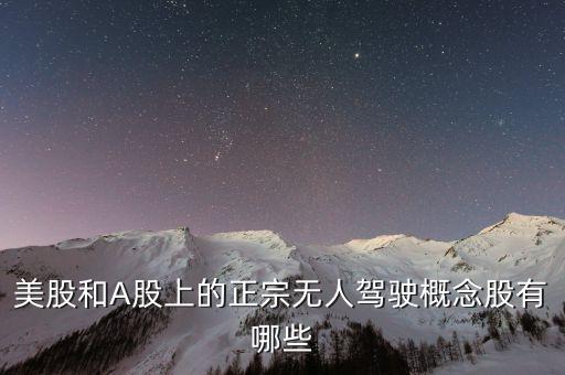 美股和A股上的正宗無人駕駛概念股有哪些