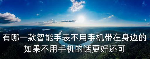 功能最全的智能手表，有哪一款智能手表不用手機(jī)帶在身邊的如果不用手機(jī)的話更好還可