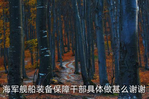 海軍艦船裝備保障干部具體做甚么謝謝
