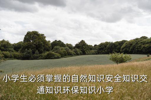 小學(xué)生必須掌握的自然知識安全知識交通知識環(huán)保知識小學(xué)
