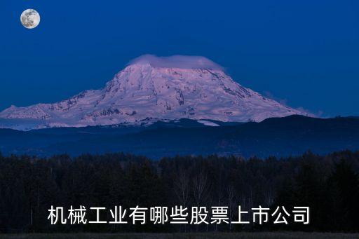 上市機(jī)械企業(yè)，機(jī)械工業(yè)有哪些股票上市公司