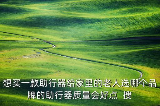 想買(mǎi)一款助行器給家里的老人選哪個(gè)品牌的助行器質(zhì)量會(huì)好點(diǎn)  搜