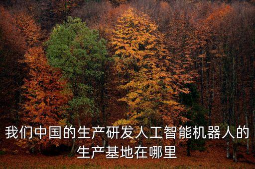 我們中國的生產(chǎn)研發(fā)人工智能機器人的生產(chǎn)基地在哪里