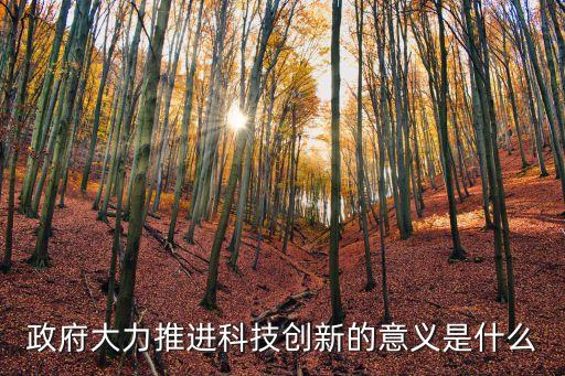 科技賦能產(chǎn)業(yè)升級(jí)的意義和目的，政府大力推進(jìn)科技創(chuàng)新的意義是什么