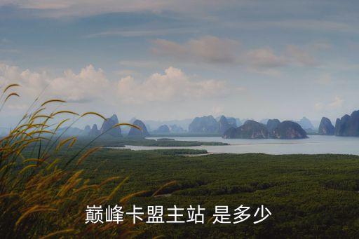 巔峰卡盟主站 是多少