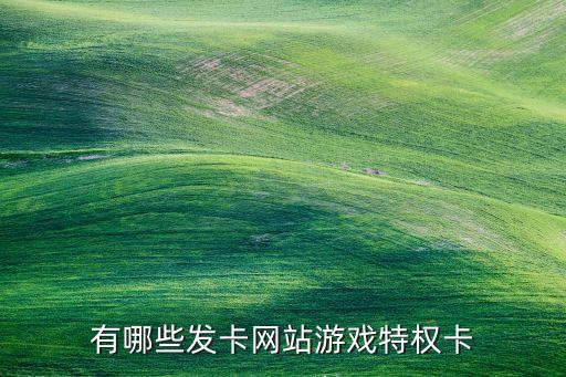 有哪些發(fā)卡網(wǎng)站游戲特權(quán)卡