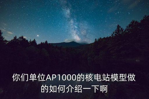 你們單位AP1000的核電站模型做的如何介紹一下啊