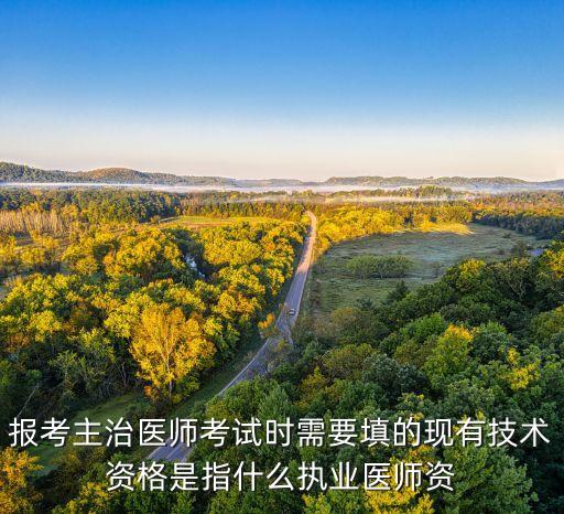 報考主治醫(yī)師考試時需要填的現(xiàn)有技術資格是指什么執(zhí)業(yè)醫(yī)師資