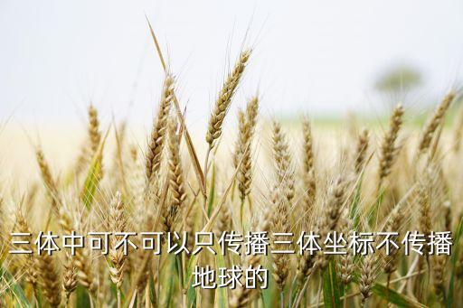 三體中可不可以只傳播三體坐標(biāo)不傳播地球的