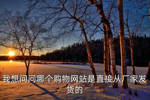 直接從廠家拿貨的平臺(tái)，我想問(wèn)問(wèn)哪個(gè)購(gòu)物網(wǎng)站是直接從廠家發(fā)貨的