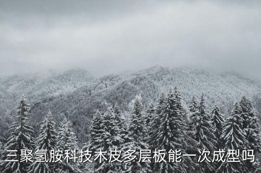 三聚氫胺科技木皮多層板能一次成型嗎