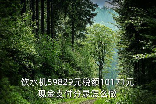 飲水機(jī)59829元稅額10171元現(xiàn)金支付分錄怎么做