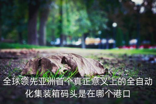 自動化港口碼頭，自動化碼頭的纜繩是如何接到碼頭上的