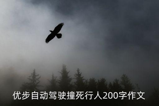 優(yōu)步自動駕駛撞死行人200字作文