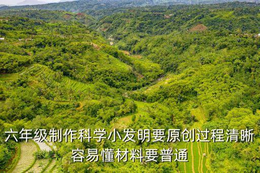 六年級制作科學(xué)小發(fā)明要原創(chuàng)過程清晰容易懂材料要普通
