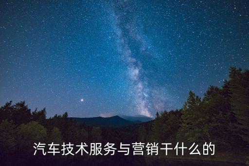 汽車技術(shù)服務(wù)與營銷干什么的