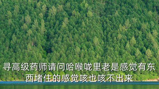 尋高級(jí)藥師請(qǐng)問(wèn)哈喉嚨里老是感覺(jué)有東西堵住的感覺(jué)咳也咳不出來(lái)
