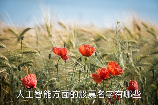 人工智能方面的股票名字有哪些