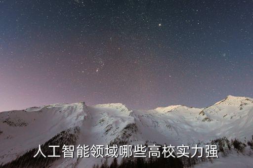 智能推薦院校，哪個(gè)大學(xué)人工智能比較好