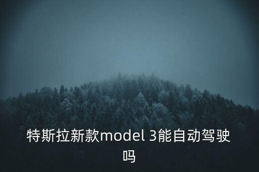 特斯拉自動駕駛最新消息是什么，特斯拉新款model 3能自動駕駛嗎
