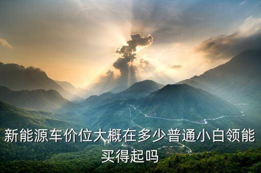 新能源車價位大概在多少普通小白領(lǐng)能買得起嗎