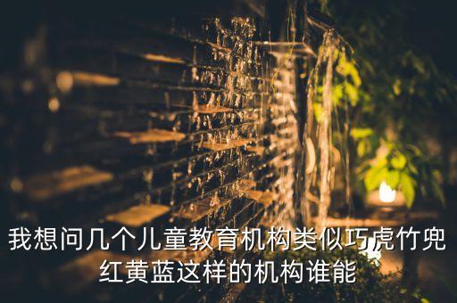 我想問幾個兒童教育機構(gòu)類似巧虎竹兜紅黃藍這樣的機構(gòu)誰能
