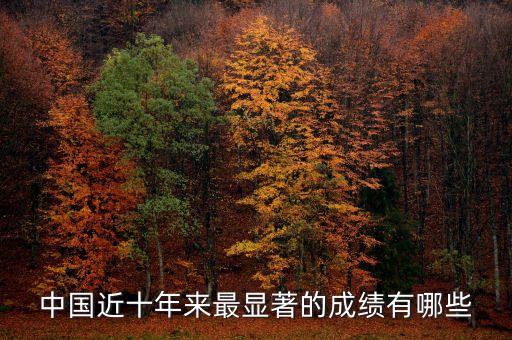 中國近十年以來的輝煌成就，近十年來我國取得了哪些輝煌成就