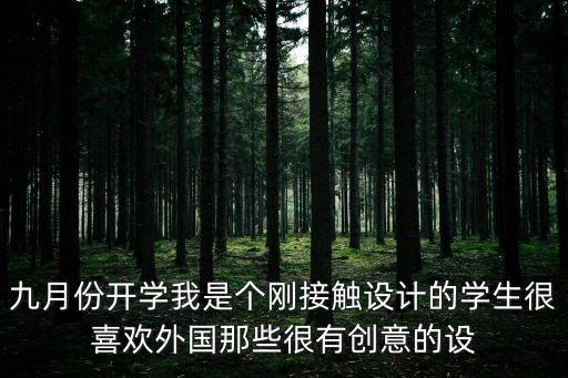 九月份開學(xué)我是個(gè)剛接觸設(shè)計(jì)的學(xué)生很喜歡外國(guó)那些很有創(chuàng)意的設(shè)