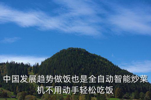 中國(guó)發(fā)展趨勢(shì)做飯也是全自動(dòng)智能炒菜機(jī)不用動(dòng)手輕松吃飯
